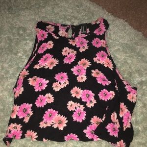 Flower crop tank top